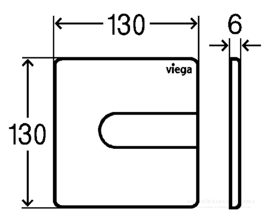 Панель смыва Viega Prevista Visign for Style 23 для писсуара, цвет белый - изображение 2