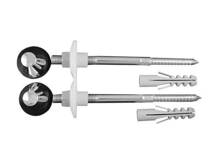 На изображении товар Крепёж для подвесных унитазов и биде, Duravit, хром от официального представителя в Москве