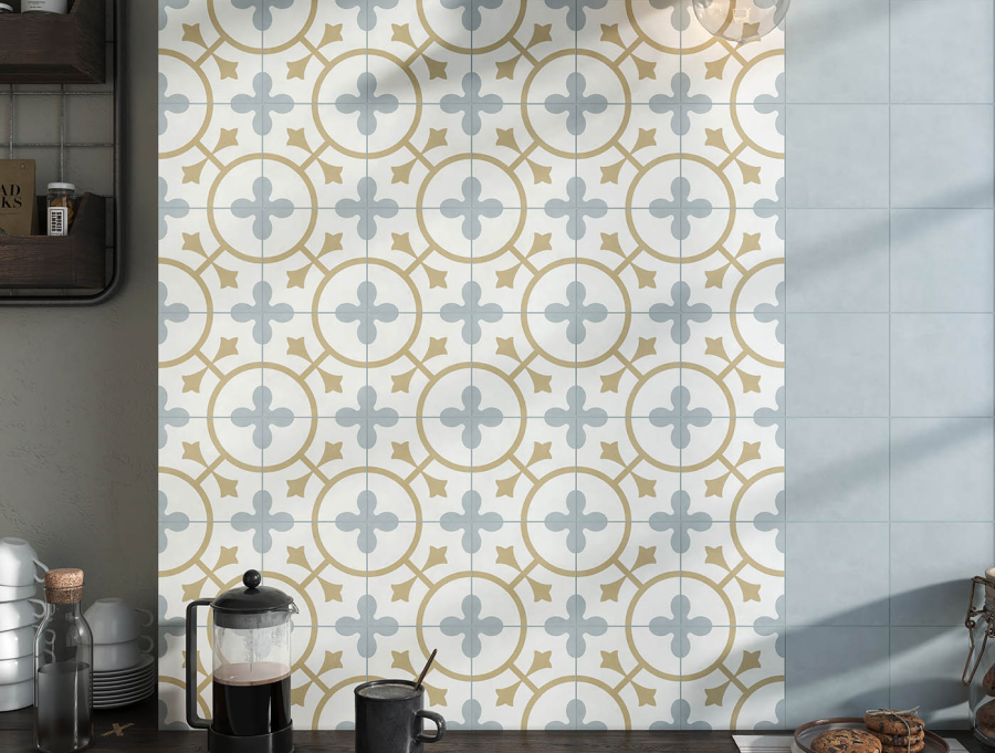 Sartoria Керамогранит Decorata Azzurro Matt 15x15 - изображение 2