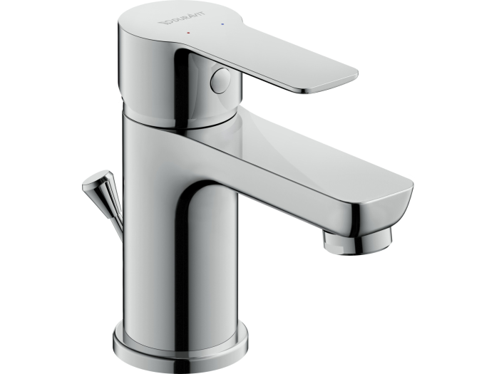 На изображении товар Смеситель для раковины Duravit A.1 однорычажный, h-125 мм, с донным клапаном, цвет хром от официального представителя в Москве