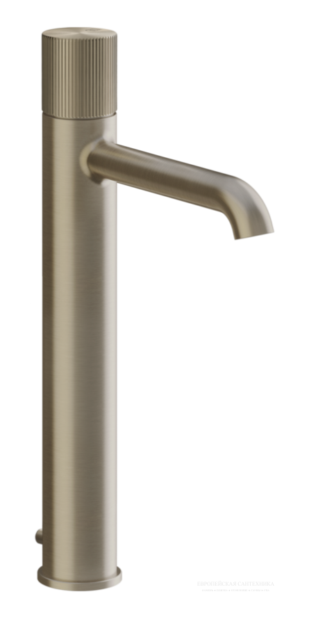 Смеситель для раковины Gessi Habito, высокий, с донным клапаном, цвет Finox Brushed Nickel