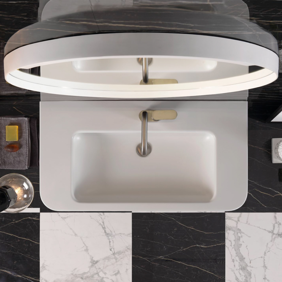 Зеркало Flaminia Madre, со светодиодной подсветкой, цвет белый матовый - изображение 7