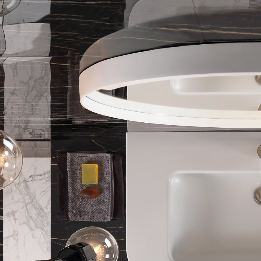 Зеркало Flaminia Madre, со светодиодной подсветкой, цвет белый матовый - изображение 8