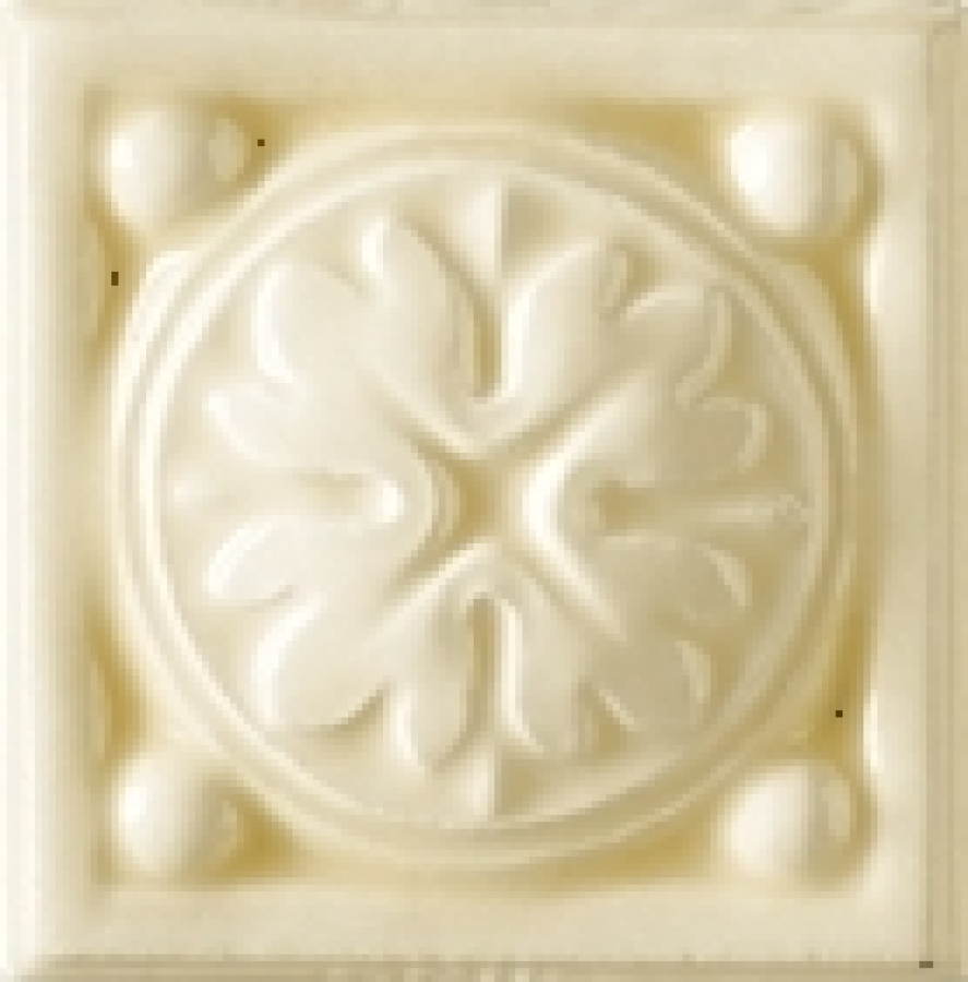 CERAMICHE GRAZIA Вставка ESSENZE VOLUTA TOZZETTO 6X6 MAGNOLIA CRAQUELE