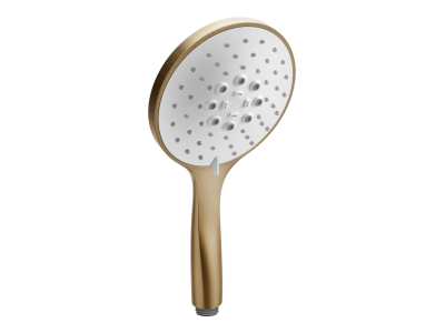 Ручная лейка Gessi Тechnical Accessories, Ø130 мм,  3-режимная, с белой вставкой, цвет Warm Bronze Br. PVD