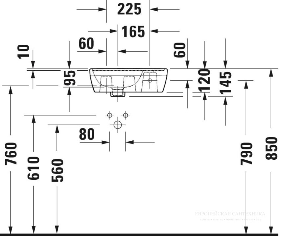 Раковина Duravit D-Neo для рук, 400x220 мм, с 1 отверстием под смеситель справа, цвет белый - изображение 6