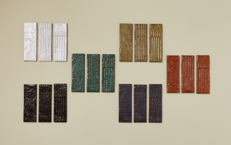 Mutina Керамическая плитка Chamotte Mono Ocra 7,5x21,3 - изображение 1