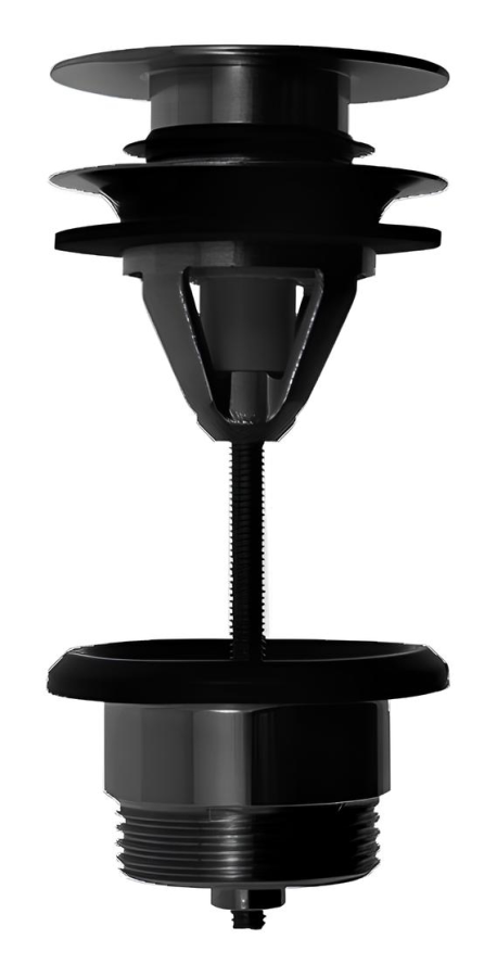 Донный клапан Carlo Frattini, Click-Clack, 1/4, универсальная модель, цвет чёрный матовый