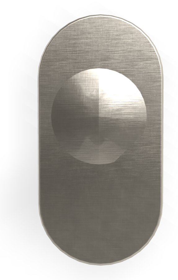 Смеситель для душа Carlo Frattini SO, настенный, без ручек, Н-200 мм, внешняя часть, цвет никель брашированный - изображение 1