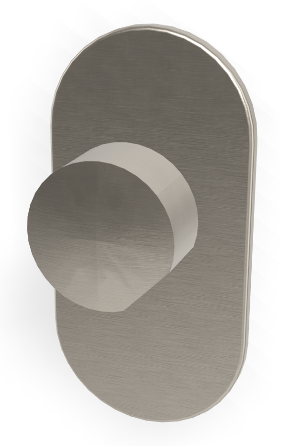 Смеситель для душа Carlo Frattini SO, настенный, без ручек, Н-200 мм, внешняя часть, цвет никель брашированный