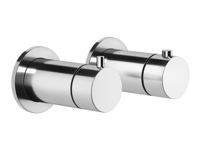 На изображении товар Термостат Gessi Anello, встраиваемый, на 3 потребителя, цвет Chrome от официального представителя в Москве