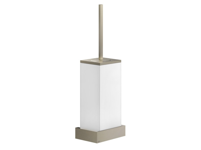 На изображении товар Ёршик Gessi Rettangolo, настенный, цвет White/Finox Brushed Nickel от официального представителя в Москве