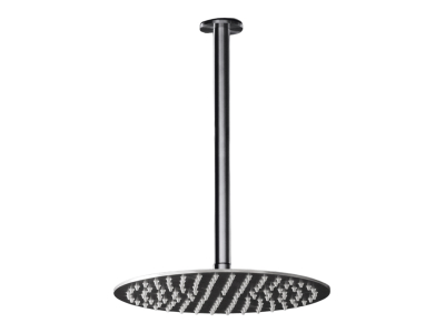 Лейка для верхнего душа CeaDesign SHOWER, регулируемая, круглая 400 мм, прозрачные силиконовые насадки, регулятор напора, цвет сатинированная сталь