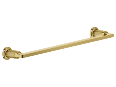 На изображении товар Полотенцедержатель Gessi Inciso, 450 мм, настенный, цвет Gold PVD от официального представителя в Москве
