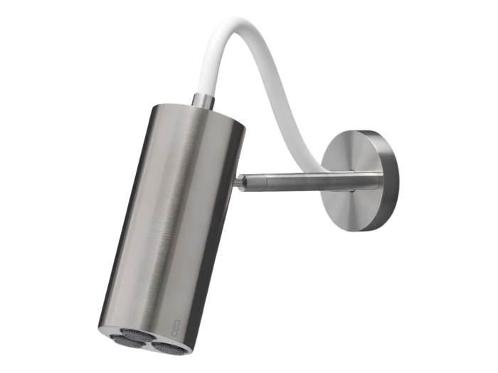 На изображении товар Душ верхний CeaDesign Asta, настенный, со шлангом в цвете Antracite Grey, цвет сатинированная сталь от официального представителя в Москве