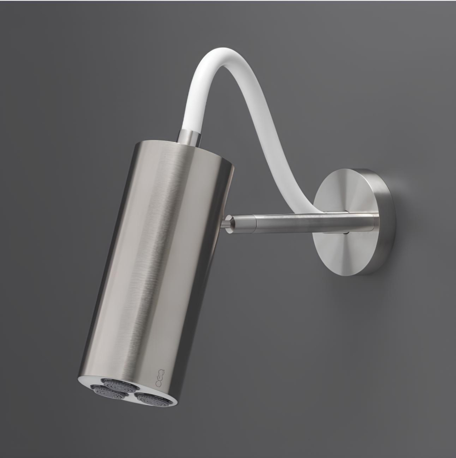 Душ верхний CeaDesign Asta, настенный, со шлангом в цвете Antracite Grey, цвет сатинированная сталь - изображение 1