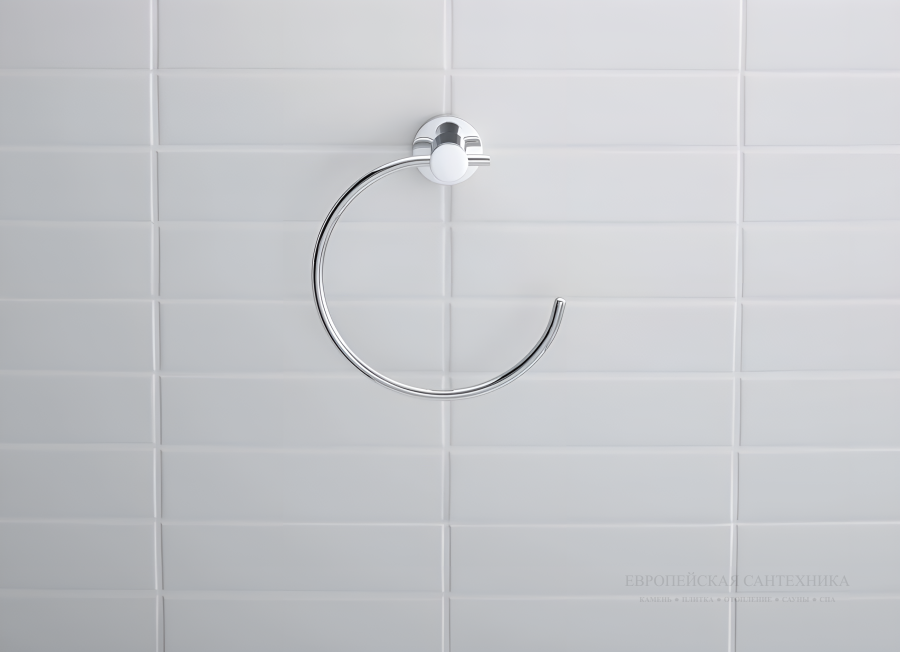 Полотенцедержатель Duravit D-Code настенный, кольцо  Ø 169 мм, латунь, цвет хром глянцевый - изображение 1