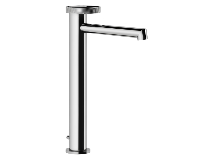 На изображении товар Смеситель для раковины Gessi Anello, высокий, с донным клапаном, цвет Chrome от официального представителя в Москве