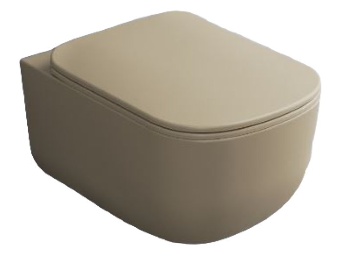 На изображении товар Унитаз Cielo Era  365х530х370 мм, подвесной, открытый смывной край, в комплекте крепление, цвет Avena от официального представителя в Москве