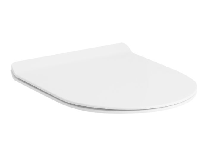 На изображении товар Сидение для унитаза Artceram A16 Mini Slim, с механизмом плавного закрывания, цвет белый от официального представителя в Москве