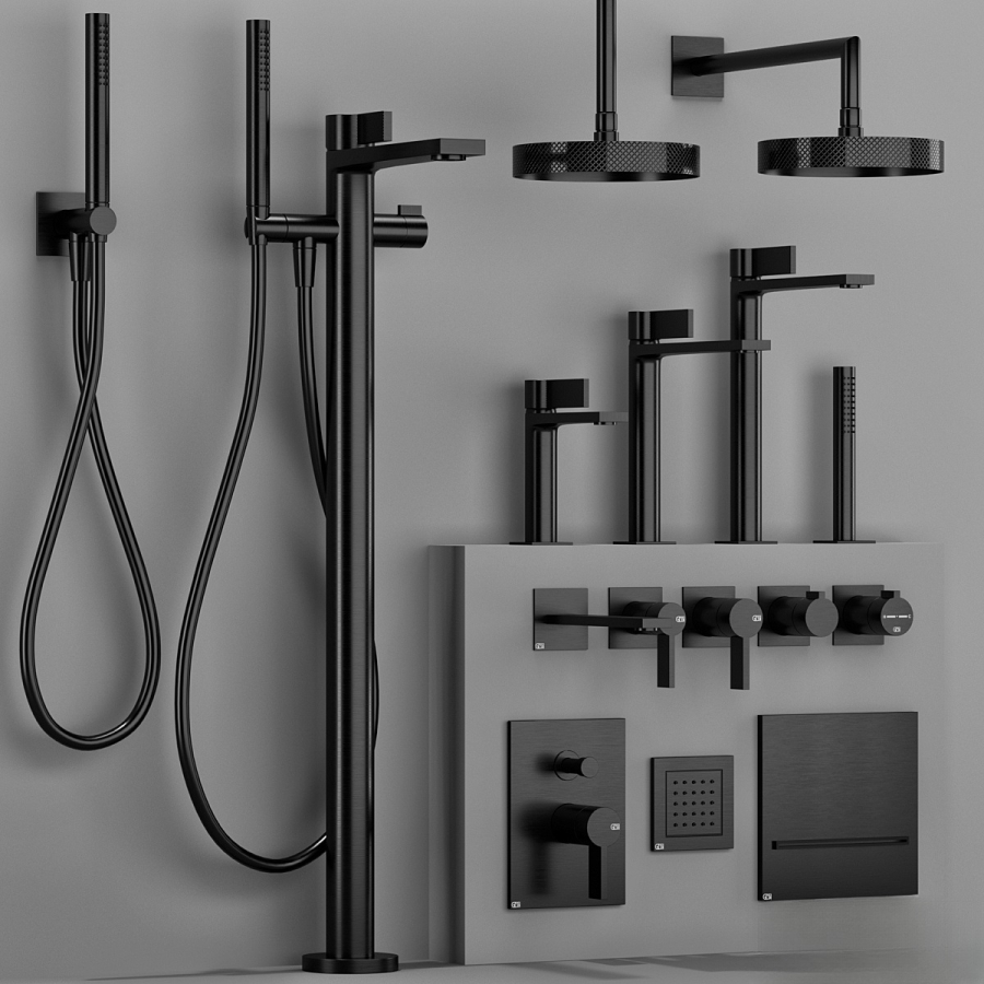 Смеситель для раковины Gessi Inverso, h178, без донного клапана, с соединительными шлангами, цвет Black Metal PVD - изображение 3