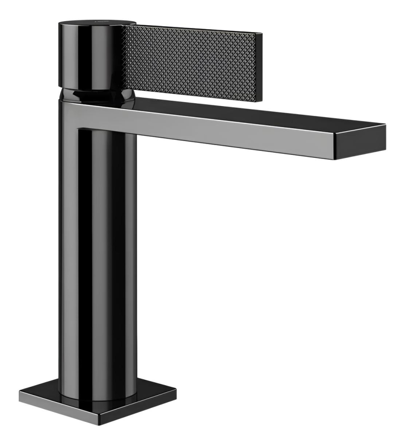 Смеситель для раковины Gessi Inverso, h178, без донного клапана, с соединительными шлангами, цвет Black Metal PVD