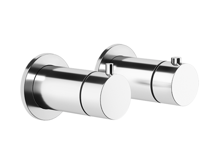 На изображении товар Термостат Gessi Anello, встраиваемый, на 2 выхода, цвет Chrome от официального представителя в Москве
