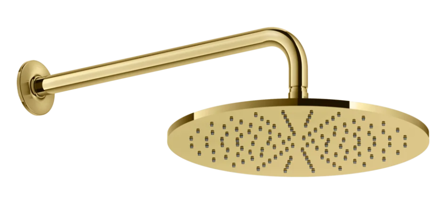 Верхний душ Gessi Inciso, Ø300 мм, настенный, цвет Gold PVD