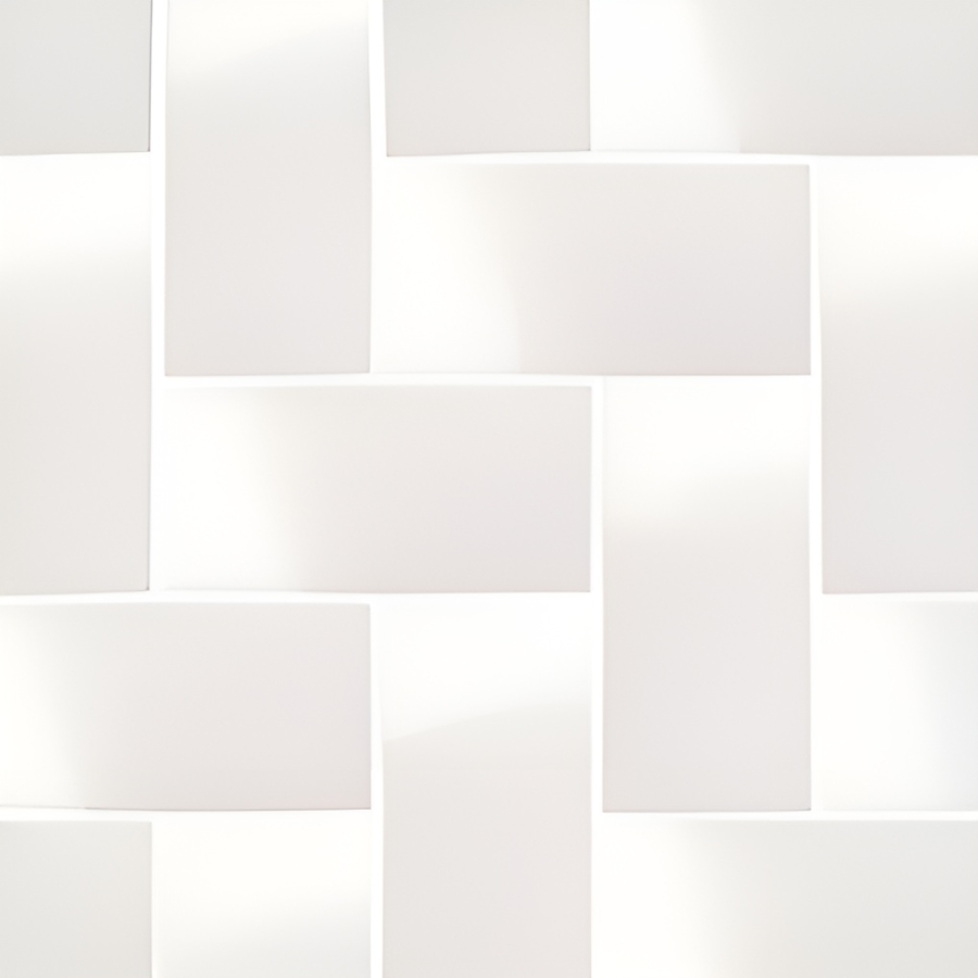Micro. Керамогранит Microtiles Herringbone Glaze White 40,2x40,2