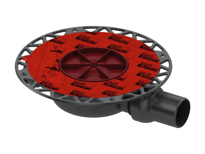 На изображении товар Сифон дренажный TECEdrainpoint S DN 50, низкий, с универсальным фланцем Seal System от официального представителя в Москве