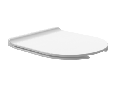 На изображении товар Сиденье для унитаза Flaminia AppSolution Slim, 450х370 мм, быстросъёмное, цвет белый от официального представителя в Москве