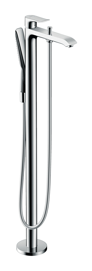 Смеситель для ванны Hansgrohe Metris, однорычажный, напольный, цвет хром
