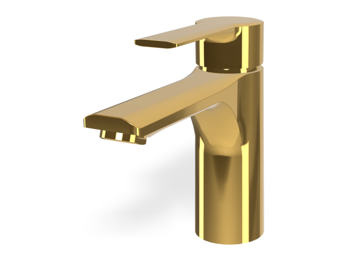 На изображении товар Смеситель для раковины Carlo Frattini Mast, однорычажный, с донным клапаном 1"1/4 с переливом, 2 гибкими шлангами, Н-146 мм, цвет золото от официального представителя в Москве