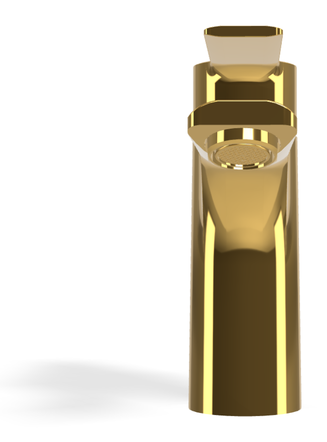 Смеситель для раковины Carlo Frattini Mast, однорычажный, с донным клапаном 1"1/4 с переливом, 2 гибкими шлангами, Н-146 мм, цвет золото - изображение 1