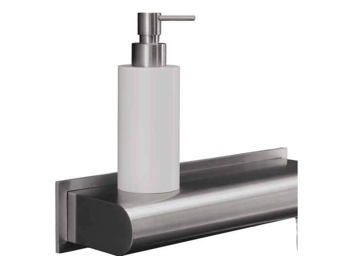 На изображении товар Дозатор для мыла CeaDesign Stem, настольный, h-165 мм, колба из материала Delrin, сталь, цвет белый/сатинированная бронза от официального представителя в Москве