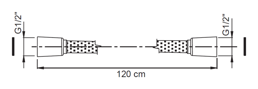 Шланг Carlo Frattini, гибкий, Chromalux, 1200 мм, цвет состаренная бронза - изображение 3