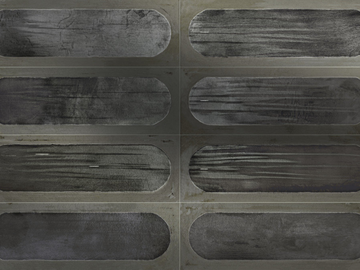 На изображении товар Iris ceramica Керамическая плитка Blaze Decor grey glossy 10x30 от официального представителя в Москве