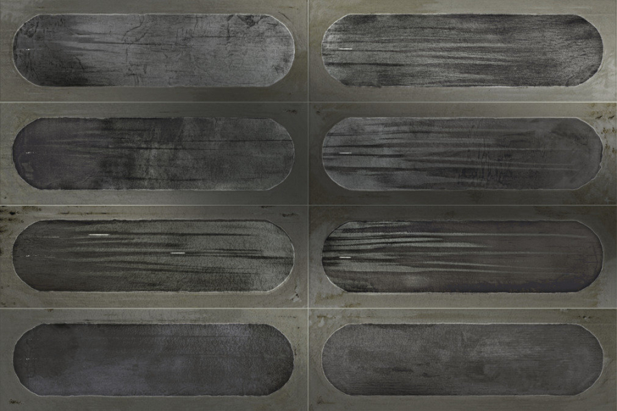 Iris ceramica Керамическая плитка Blaze Decor grey glossy 10x30