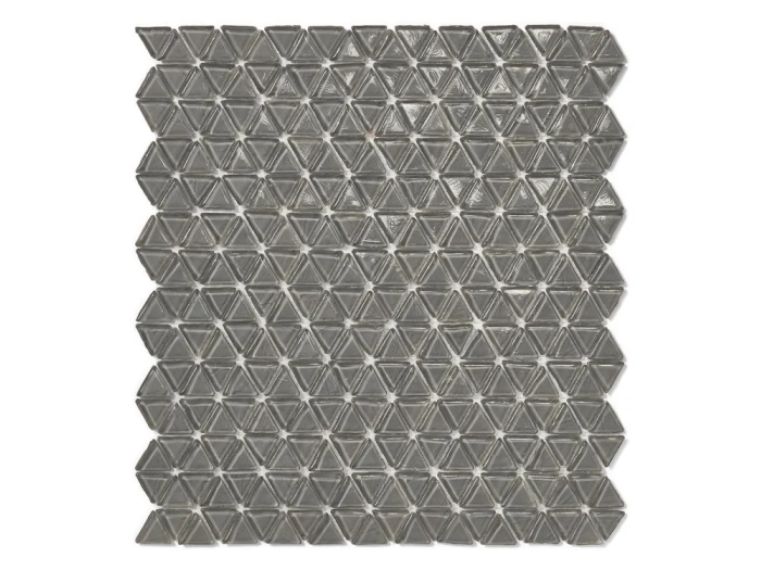На изображении товар Sicis Смальтовая мозаика Trigono Mosaic Cenere chips size 19x21 mm sheet-size 284x300 mm от официального представителя в Москве