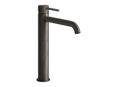 Cмеситель для раковины Gessi316, высокий, c длинным изливом, без донного клапана, цвет Black Metal Brushed PVD