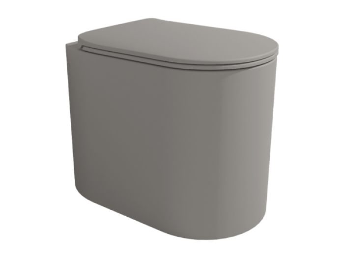 На изображении товар Унитаз Flaminia Astra Plus, напольный, 520х350 мм, с системой goclean, цвет Cenere от официального представителя в Москве