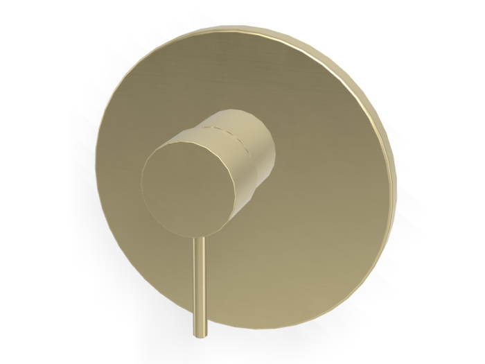 На изображении товар Смеситель для душа Carlo Frattini Spillo Up, встраиваемый, однорычажный, внешняя часть, цвет брашированная шампань от официального представителя в Москве