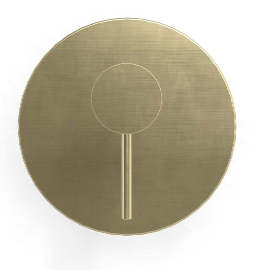 Смеситель для душа Carlo Frattini Spillo Up, встраиваемый, однорычажный, внешняя часть, цвет брашированная шампань - изображение 1