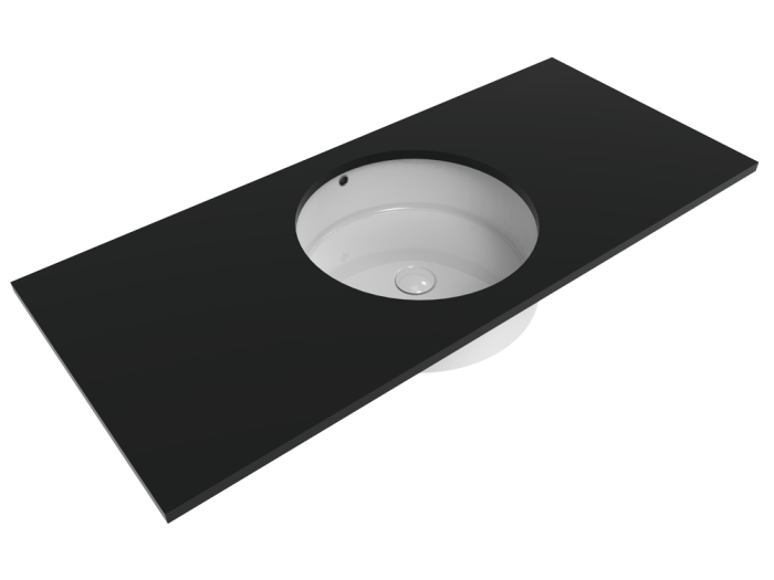 На изображении товар Раковина Flaminia TwinSet Slim, встраиваемая под столешницу, Ø420 мм, цвет белый от официального представителя в Москве