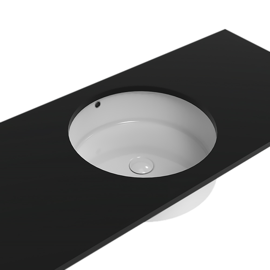 Раковина Flaminia TwinSet Slim, встраиваемая под столешницу, Ø420 мм, цвет белый