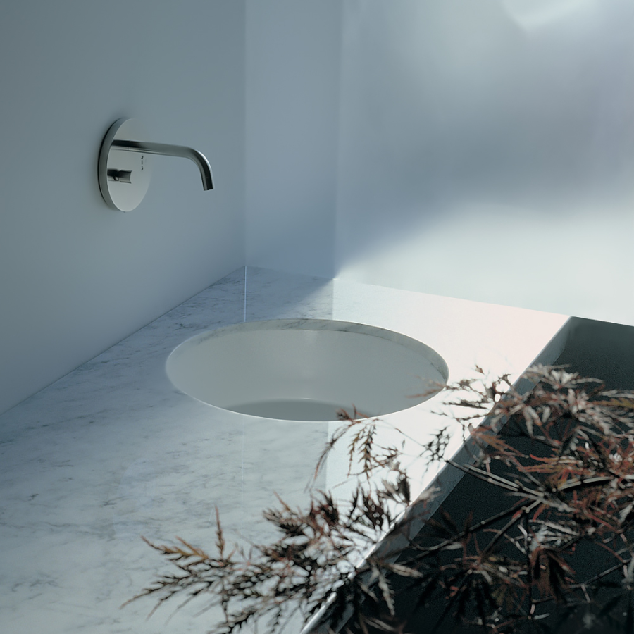 Раковина Flaminia TwinSet Slim, встраиваемая под столешницу, Ø420 мм, цвет белый - изображение 2