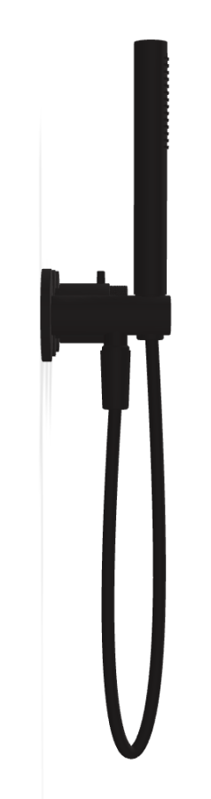 Смеситель для душа Carlo Frattini Spillo Tech, ручка G Collection, на 2 потребителя, с ручным душем, гибким шлангом хромалюкс 1500 мм, внешняя часть, цвет чёрный матовый - изображение 2