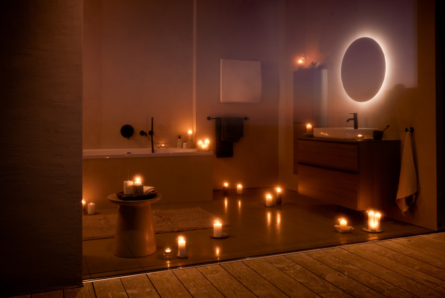 Смеситель для ванны Duravit C.1 скрытого монтажа, круглая розетка, внешняя часть, цвет чёрный матовый - изображение 2
