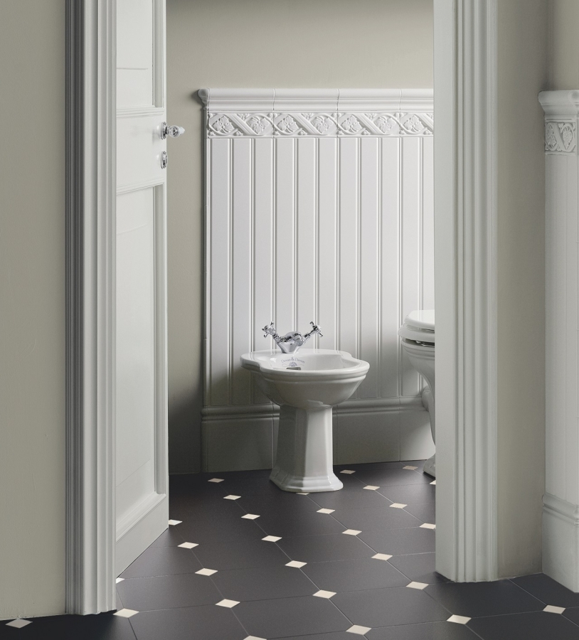 CERAMICHE GRAZIA  Вставка Retro TOZZETTO LISTELLO 6,5X6,5 COAL - изображение 1