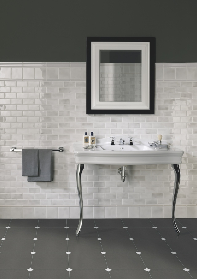 CERAMICHE GRAZIA  Вставка Retro TOZZETTO LISTELLO 6,5X6,5 COAL - изображение 2